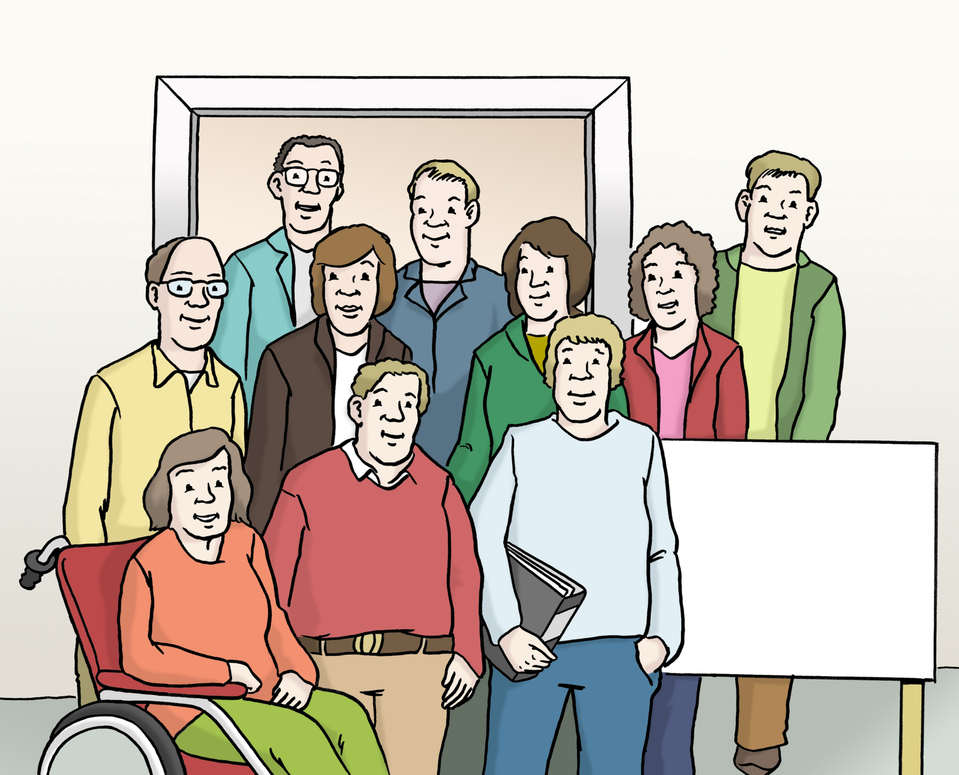 Eine Gruppe Menschen. 