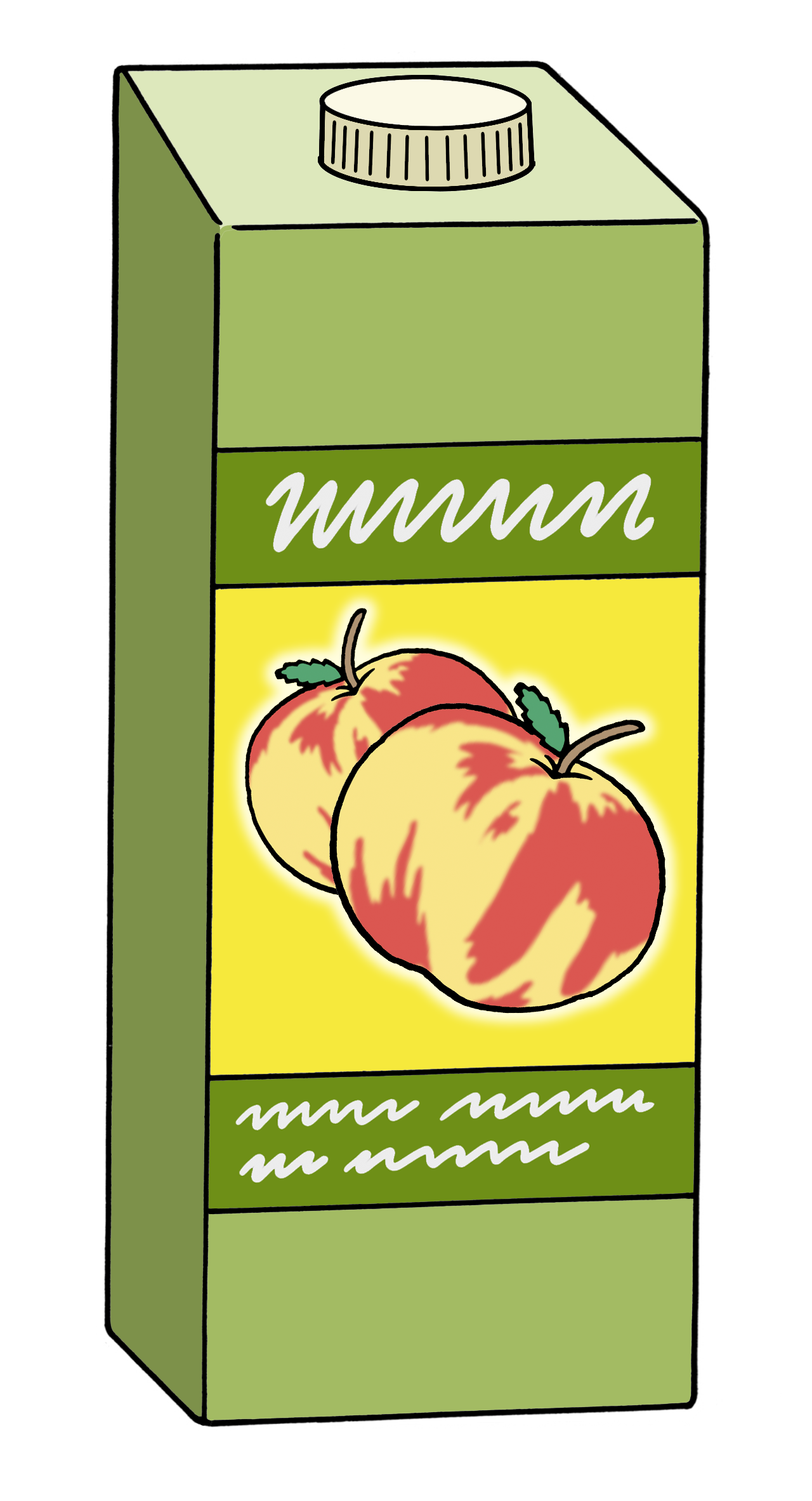 Ein Tetrapak Apfelsaft.